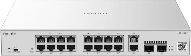 LCS-16GS-P — 16-Port Cloud Managed PoE Switch